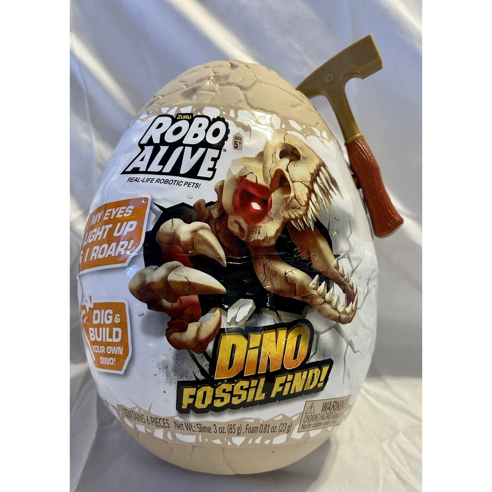 Robo Alive Dino Fossil Find Surprise Dinosaur Toy Egg (JC)